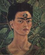 Frida Kahlo Thinking about death painting